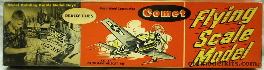 Comet Grumman F6F Hellcat - 24 Inch Wingspan - Coca-Cola Bottle Issue, Y4-129 plastic model kit
